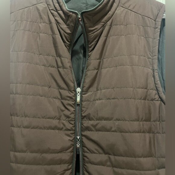 Robert Barakett Unisex Brown Quilted Vest sleeveless Jacket size medium - Picture 3 of 8